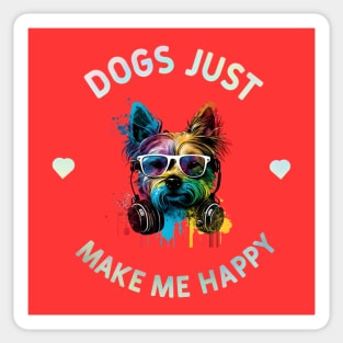 Dogs Just Make Me Happy Sticker